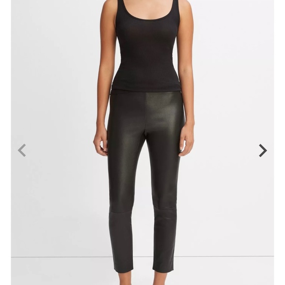 Vince Stretch Leather Leggings  | Real Leather | Size M | Quiet Luxury - Picture 1 of 13